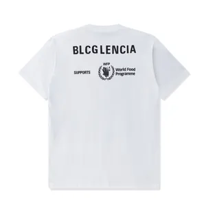 Blcg Lencia Unisex T-shirt estivi Womens Overnize pesi massimi al 100% in tessuto in cotone triplo punta di lavorazione a taglio più dimensioni Tops Tees SM130240