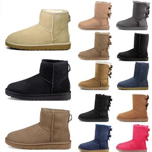 Boots Uggitys Tasman Luxury Women Designer Boot Winter Snow Warm Full fur Leather Ankle Booties Chestnut Black Blue Platform Girls outdoor Loafer Sneakers Trainers