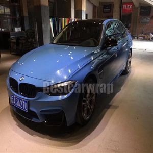 Gloss Abu blue Vinyl wrap FOR Car Wrap with air Bubble vehicle wrap covering foil With Low tack glue 3M quality 1 52x20m 5x67198l