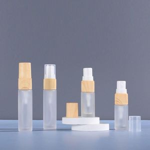10mlフロストガラススプレーボトルファインミストアトマイザー空の補充可能なサンプル香水バイアル旅行ポータブルギフト化粧品コンテナTDAX