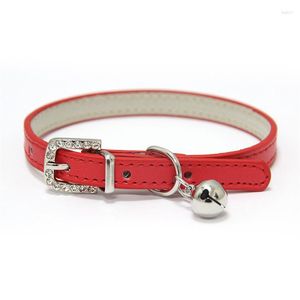 Dog Collars Pet Collar Shiny Diamond Rhinestone Pu Leather Neck Strap For Cat Supplies