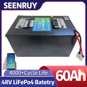 48v 60AH LifePO4 PACCHE DI BATTERE LITITIO CON BMS per energia solare per auto elettriche da 4000 W fornisce un caricabatterie da 10A