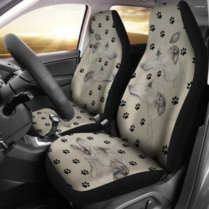 Bilstolskydd Whippet Paws Print Set 2 PC Accessories Cover