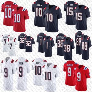 Ezekiel Elliott Matthew Judon Mac Jones Football Jerseys Kyle Dugger 6 Christian Gonzalez Jabrill Peppers JuJu Smith Schuster Rhamondre Stevenson Cole Strange