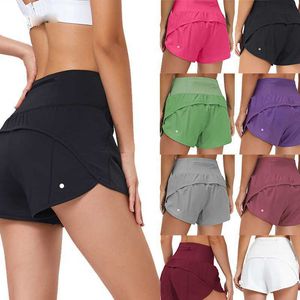 lulus Shorts yoga sets Womens Sport Hotty Hot Shorts Casual Fitness Yoga Leggings Lady Girl Workout Gym Underwear Running Fitness with Zipper Pocket On the Back Pants