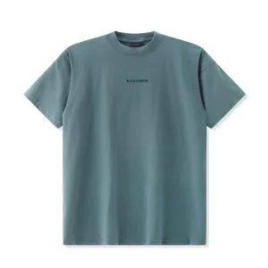 BLCG LENCIA UNISEX 여름 티셔츠 여성 대형 헤비급 헤비급 100%면 직물 트리플 스티치 솜씨 플러스 사이즈 탑 티스 SM130214