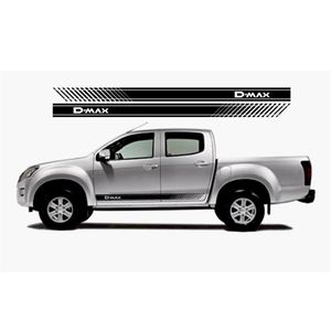 2PCS Gradient Side Stripe Graphic Vinyl Sticker for isuzu dmax beast PICKUP2608