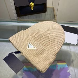 Luxury Designer Beanies, Versatile Winter Hats Unisex, Classic Solid Color, Women & Men Street Fashion, Triangle Logo Top Quality Fitted Caps, Nice Gif