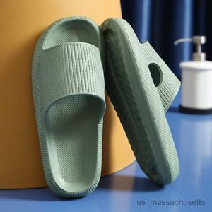 Tallfamiljer Tjock Sole Home Slippers 4,5 cm häl damplattform plattskor icke-halk vardagsrum inomhus kvinnor man tofflor r230816