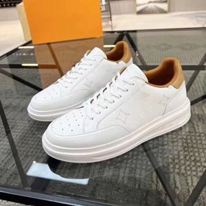 Дизайнер Беверли Хиллз мужская повседневная обувь спортивна белые кроссовки подлинные кожа