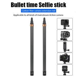 Selfie -Monopoden für Insta360 X3 Accessoires 290 cm Kohlefaserstock für DJI Action 43 Sportkamera Super Long 230816