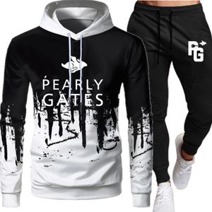 Mens Tracksuits Tracksuit Sweatshirt Set Winter Fall Splash Ink Hoodies Sweatpants 2st Suit Casual Running Fitness Man Sportswear 230815