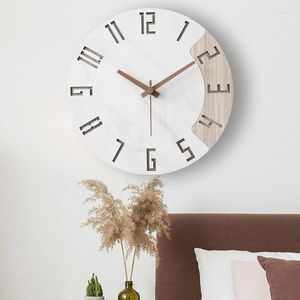 Настенные часы кварц висят деревянные роскошные гостиные безмолвные часы необычные стильные современные horloge decorative