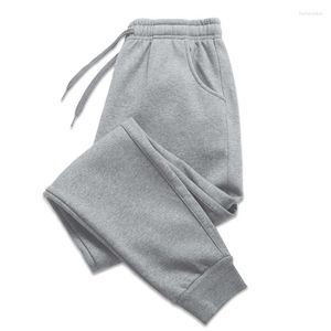 Calças masculinas e feminino de outono de inverno casual lã esportam calças de corrida macias