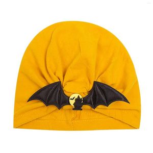 Hårtillbehör baby flickor pannband halloween bat pumpa tryckta hårband båge knutna headwrap för född