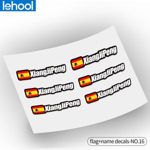 Classive per auto bandiera e nome adesivi personalizzati Mountain Bike Telaio Personal Decals ID ID Sticker Bicycle Style16 230815