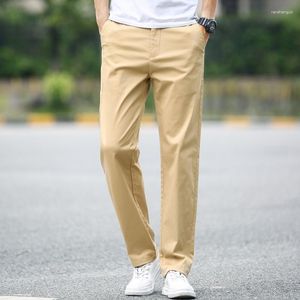 Men's Pants Spring Autumn Chinos Men Straight Fashion 98%Cotton Casual Trousers Classic Business For Khaki Plus Size 40 42
