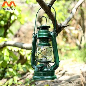 Namioty i schroniska 19 cm retro na zewnątrz kemping lampa naftowa olej światła Latarn Lattern Decor wielofunkcyjny żelazo Morza Śródziemnego 230815