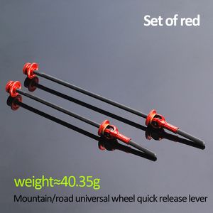 Велосипедные стебли TI Skewer QR Mountain Bikes Quick Lever Lever MTB велосипедный велосипедный центр дороги Red 230815