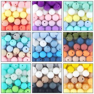 Zęby Zabawki 20pcs 9 mm silikonowe okrągłe koraliki Perła Ball Kulca żywności Bransoletka DIY Smakier