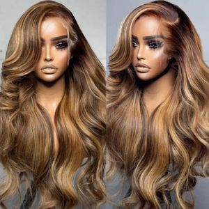 Hot Selling Lace Wig Set på internationella stationer för kvinnor med gradientfärg peruk uppsättningar långt lockigt hår och stora vågor 230816