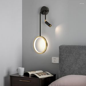 Wall Lamp LED Bedroom Light Bedside Reading Lighting Retro Modern Nordic Creative Fixture AC90-260V