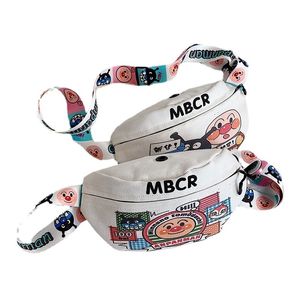 Schultaschen Fanny Packs für Damen 2023 Super Fire Brusttasche Cartoon bedruckt süßer Umhängetasche Taille Canvas Stoff verstellbare Länge 230815