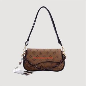 Deluxe sense light luxury retro printed saddle bag fashion all-in-one underarm bag Internet celebrity single shoulder crossbody bag