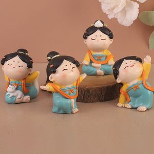 Blind box Chinachic Tang Lady Resin Decoration Chinese Cake Car Handicrafts Small 230816