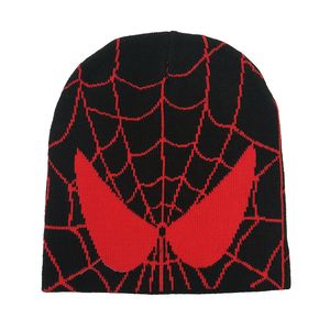 BeanieSkull Caps Cartoon Spider Embroidered Beanies Hat Men Winter Autunm Warm Knitted Bonnet Cap Soft Wool Skullies Beanies Caps Boys Gifts 230816