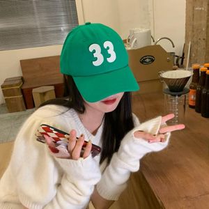 Ball Caps Fashion Cotton Baseball Cap For Women And Men Number 33 Patch Hat Casual Snapback Summer Sun Visors Unisex