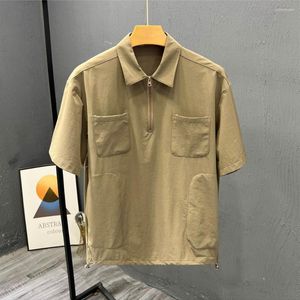 Camisas casuais masculinas Summer T Men Fashion Clothing 2023 Brand Korean Syleve Sleeve Camiseta vintage de manga curta