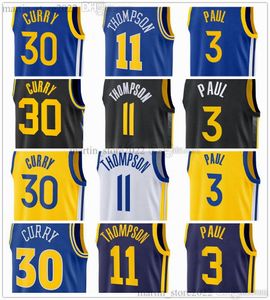 2023-24 Maglie da basket Stephen 30 Curry Chris 3 Paul Klay 11 Thompson Men Women Youth Kids