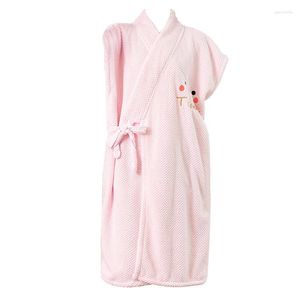 Women's Polyester Wrap Bathrobe | Soft & Absorbent | Perfect for Post-Bath Comfort | Ideal for Home & Spa Use