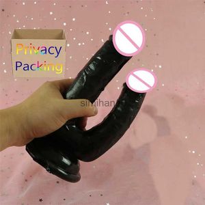 Dildos/Dongs Realistic Double Ended Dildo Sex Toy for Women or Couples Dual Sided Headed Penetration Dong Device with Simulated Penile Sucker HKD230816