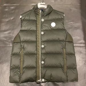 Designer män västar kvinnors broderiemblem dragkedja stativ nack ärmlös puffer väst par förtjockade varma män gillet vinterjacka