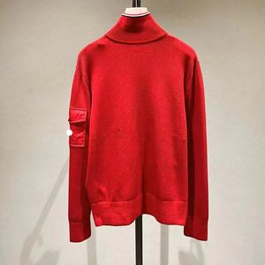 Felpe Designer di lusso da uomo Felpe con cappuccio Distintivo ricamato da donna maglione lavorato a maglia a collo alto per coppie cardigan sottile caldo casual sciolto ja