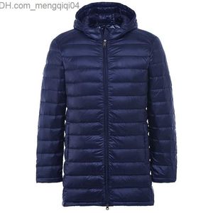 Herrjackor 2023 Nya herrar Super Light Down Jacket Spring/Summer/Winter Long Coat WARME HERS VIT DUCK Down Lightweight Hooded Park Z230816