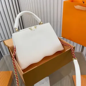 Sıcak çanta tote omuz çantaları marka tasarımcı çantaları beyaz deri çanta tasarımcıları satış lüks kadın çanta çıkarılabilir kayış zinciri tek omuz crossbody toes