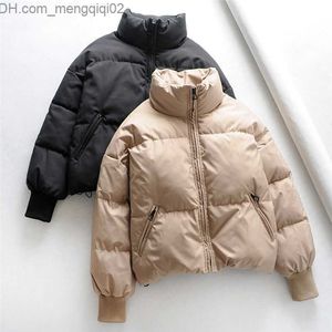 Women's Down Parkas Fashion Women's Solid Standing Collar Winter Unique Park Prep Style Women's Thick Zip Pocket Extra Large Coat Women's Jacket Z230817