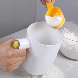 Baking Tools Handheld Electric Flour Sieve Icing Sugar Powder Stainless Steel Screen Cup Shaped Sifter Kitchen Pastry Cake Tool