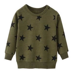 Hoodies Sweatshirts springen Meter Ankunft Langarmstars Drucken Jungen Mädchen Herbst Frühling Kinder Kleidung verkaufen Hemden Tops 230815