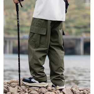 Men's Pants 3D Patch Pocket Work Autumn Mountain Style Light And Thin Loose Pleated Casual Streetwear Men Clothing