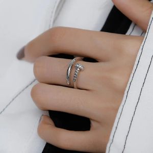Love Screw Ring Ring Mens Band Rings 3 Diamon Designer Luxury Jewelry Women Titanium Steel Speloy Craft Craft Gold Silver Rose Never Nosts Not Allergic 89789