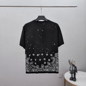 Herren T -Shirts 2023 Sommer Hip Hop Snowflake Graphic Print Long Sleeve Cotton Limited Streetwear