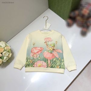 designer baby clothes Lotus pattern printing kids hoodies Long sleeved sweater Size 100-160 CM round neck sweatshirts July13