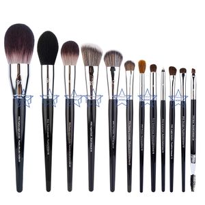 Makeup Tools 12st Powder Foundation Blush Contour Bronzer Eyeshadow Smoky Liner Eyelash Smudge Brush Profession Tool Set 230816