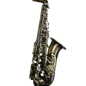 Frankrike R54 Model Saxofon Alto Ntique Copper Simulation EB Flat Sax Alto med Case Mouthpiece Professional Musical Instruments