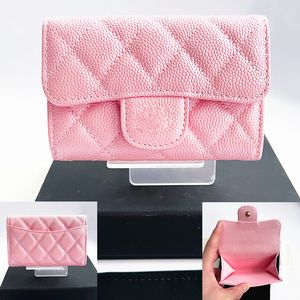 Womens Designer Wallet Purses Card Holder With Original Box Plånböcker Serienummer Myntväska 7A Kvalitet Mens Caviar Lambskin Real Leather Luxury Key Pouch