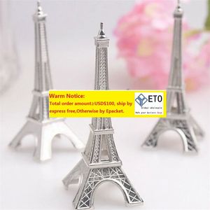 100pcs noite em Paris Eiffel Tower Silver Place Holder Party Favors FOTO Photo Cleip Wedding Table Decorações LL